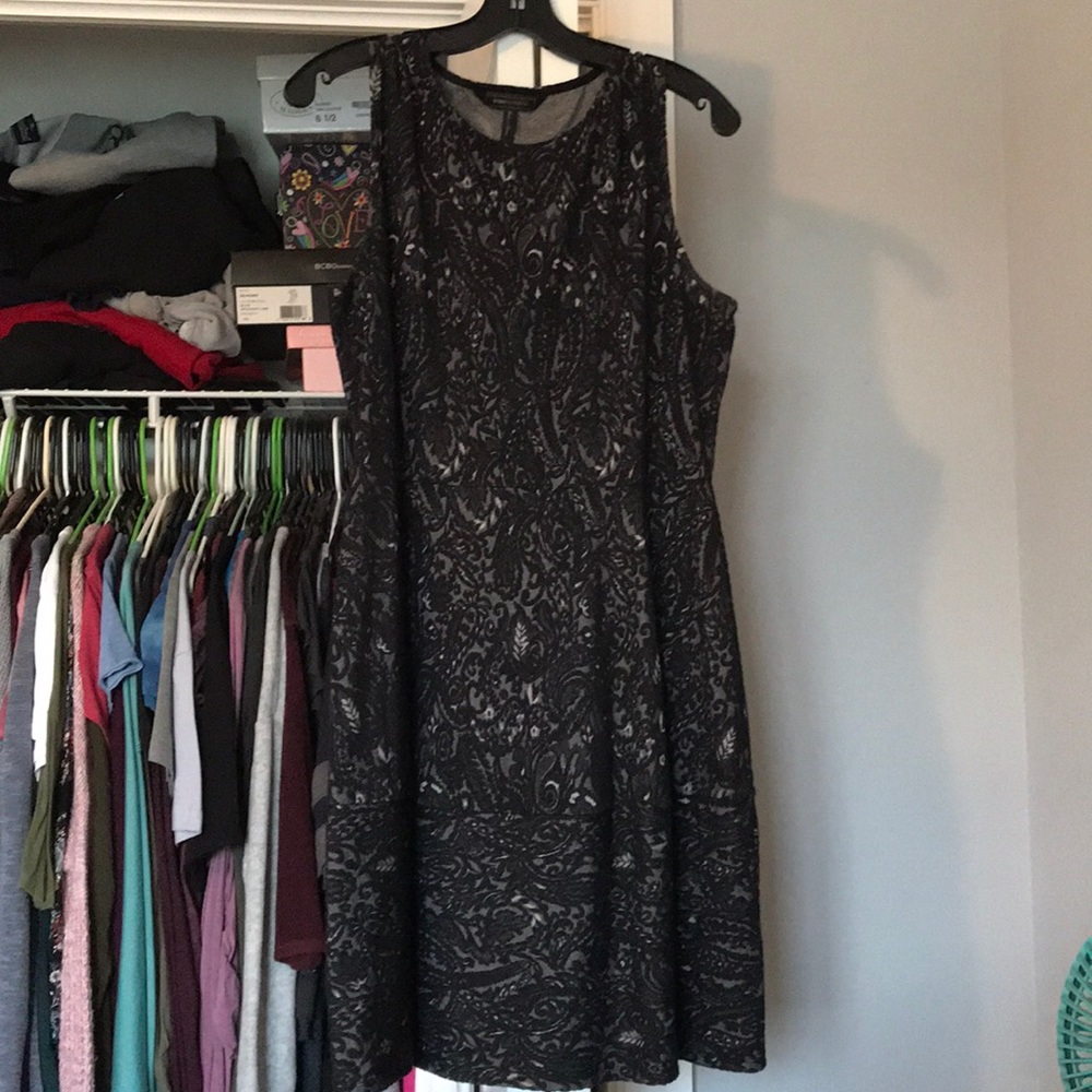 black lace dress